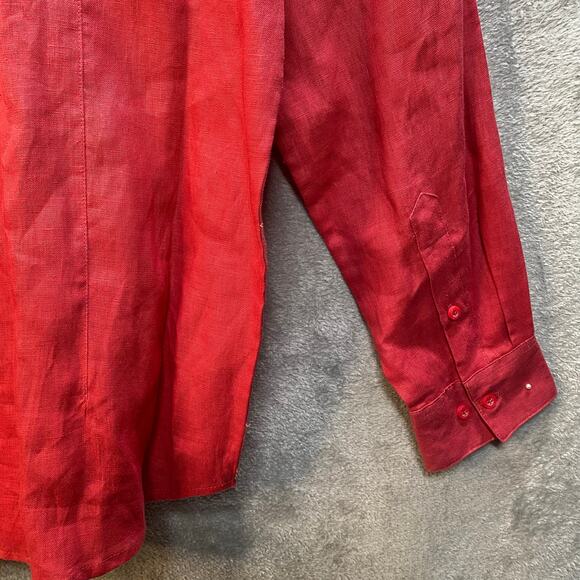 Structure Shirt Men Size Large Button Up Long Sleeve Coastal‎ Beach Resortwear - Picture 10 of 13